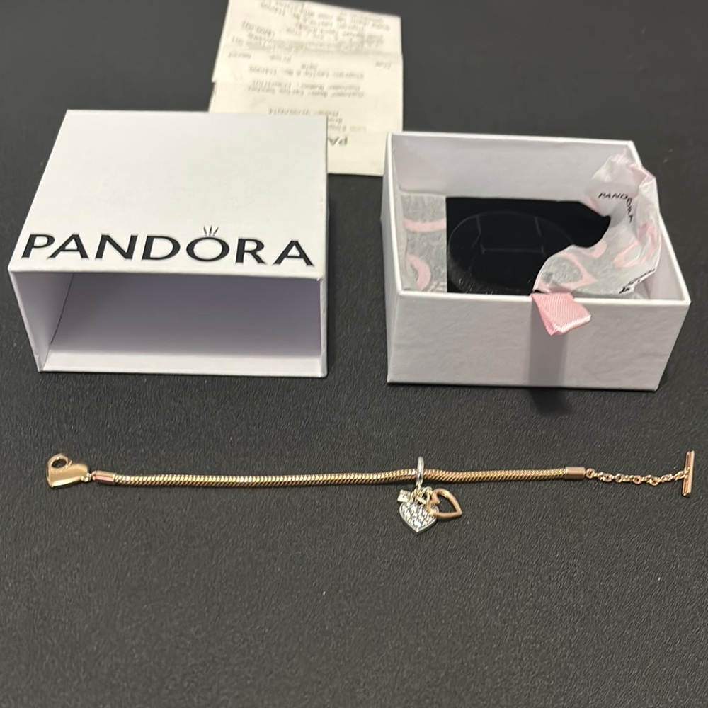 Pandora Rose Gold Heart Bracelet